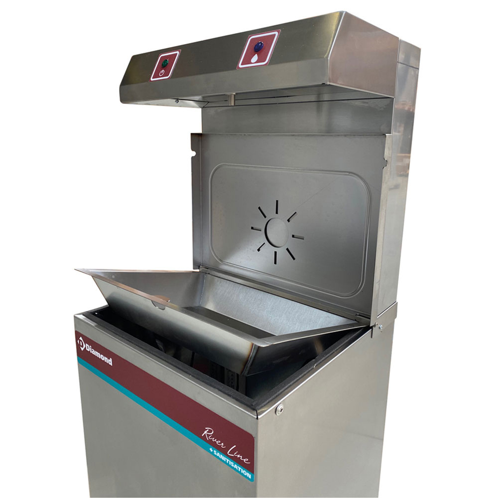 Pedaalbediende waterkoeler, roestvrij staal, 80 liter/uur - Afbeelding 3