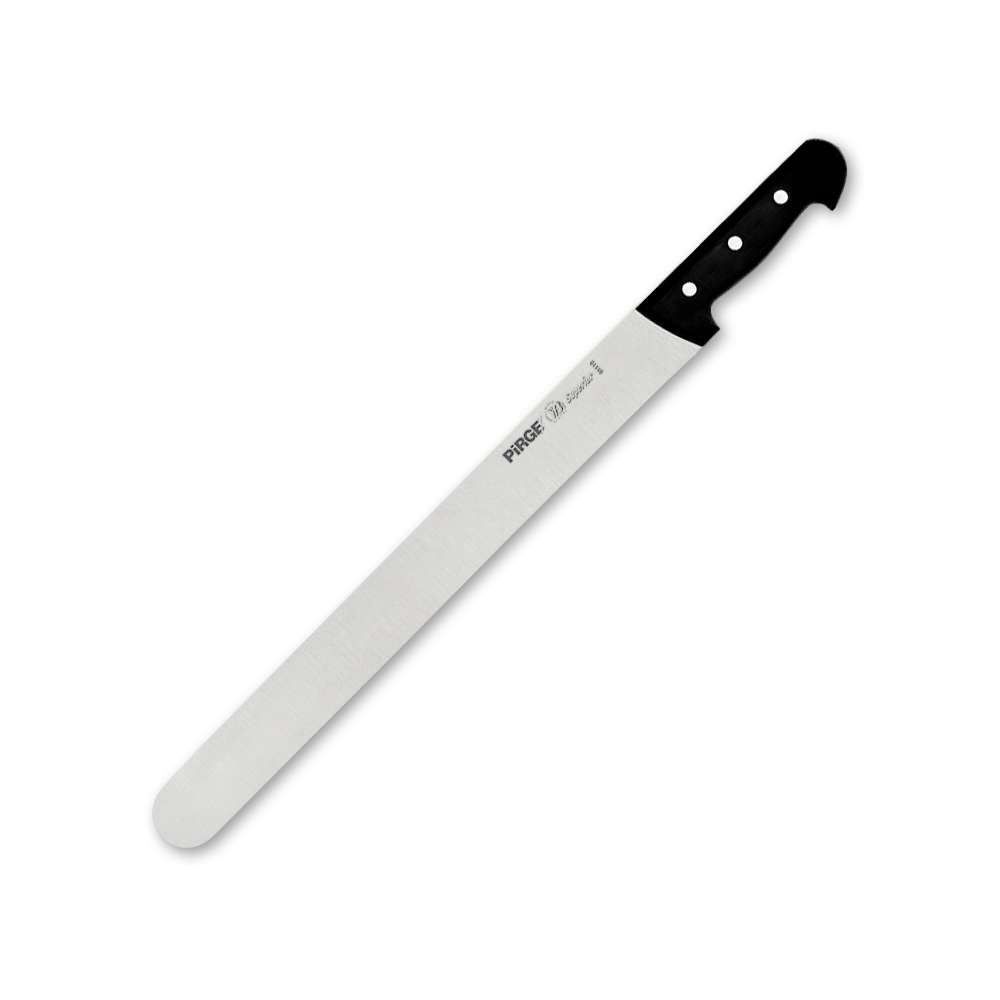 Döner-/kebabmes Superior L – 55 × 4,5 cm – zwarte handgreep