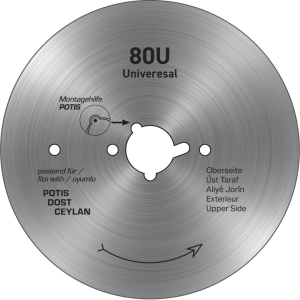 Compatibel cirkelmes Ø 80 mm – glad, universeel dubbel