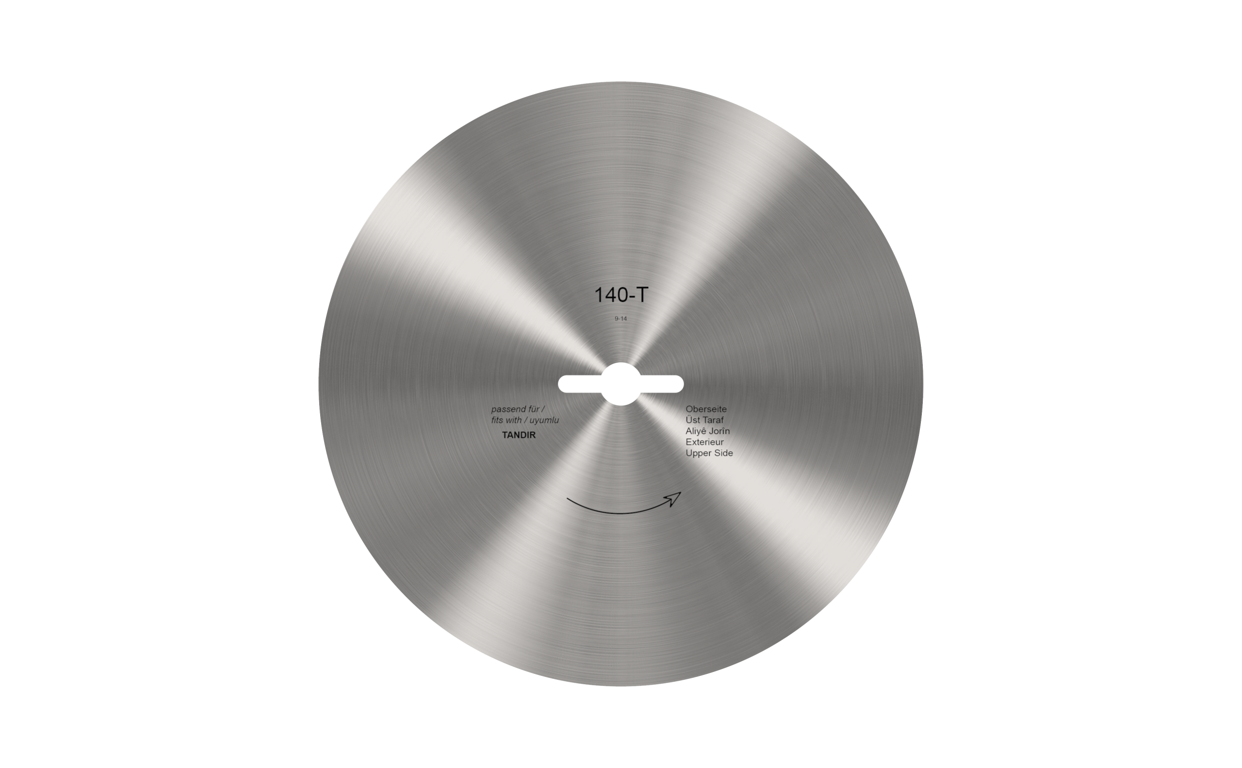 Rond mes voor döner / gyrosmes Tandir Ø 140 mm – PREMIUM