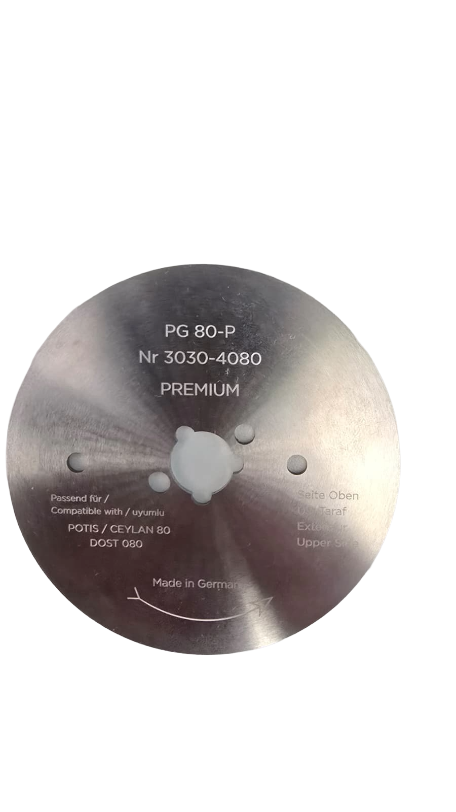 Cirkelmes voor döner- / gyrosmes Ceylan/Potis/Dost Ø 80mm - PREMIUM - glad NR:3030-4080 Geproduceerd in Duitsland