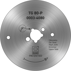 Rond mes voor döner-/gyrosmessen Potis/Ceylan/Dost Ø 80mm - glad ECU