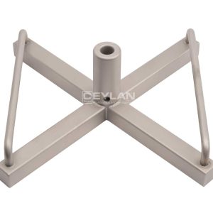 Spiesstandaard handkruis versterkt 35 cm met handvat voor dönerbereiding / dönerproductie roestvrij staal