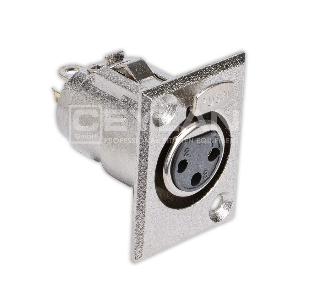 Uitlopende inbouwbus 3-polig voor netvoeding (NG 3-4) nieuw NR 2048-0001