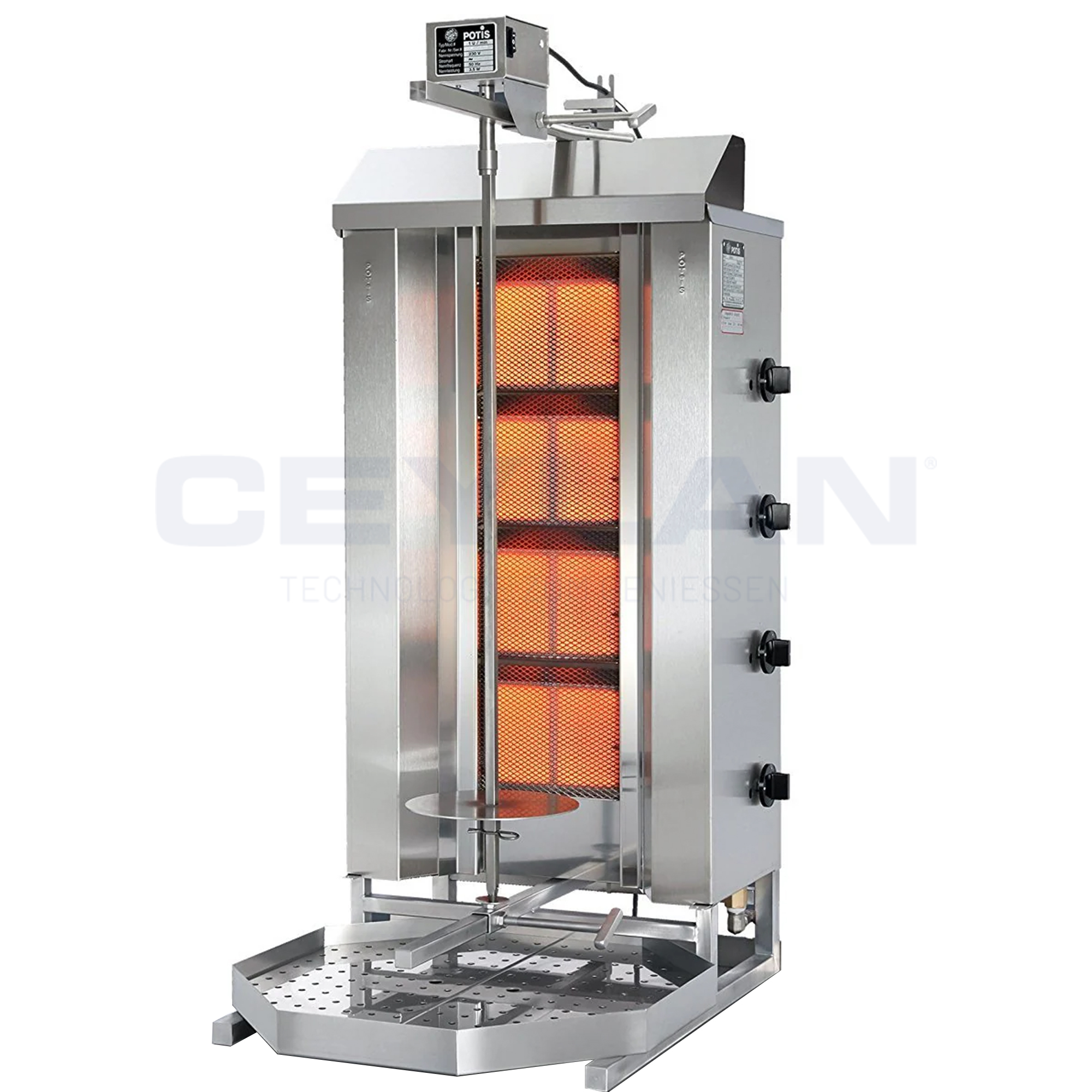 POTIS Dönergrill GD4 "aardgas" 20 mbar