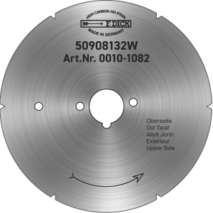 Cirkelmes voor döner- / gyrosmessen - F.Dick Ceylan Devran Ø 80mm - gekarteld - PREMIUM