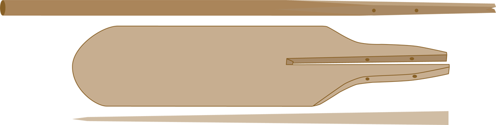 Pizza-/pide-/lahmacun-schep, 22 × 75 × 90 cm, beukenhout, pizzaschep met handvat - Afbeelding 3