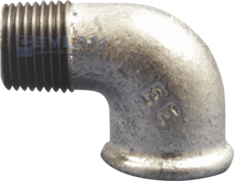 Knie 90° aansluiting: 1/2"