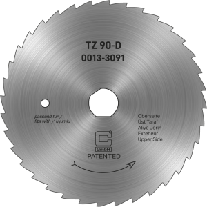 Cirkelmes Ø 90 mm – Gekarteld, passend voor Dost