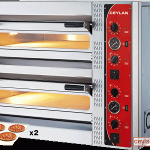 CEYLAN Pizzaoven 4 + 4 × 30 cm – Analoog – Elektrisch (Aanbieding)