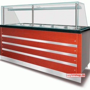 Saladette 2 m – 5 × 1/1 GN – Model SL-D-200-GW-BR – met granieten blad – alleen verkoop in NRW