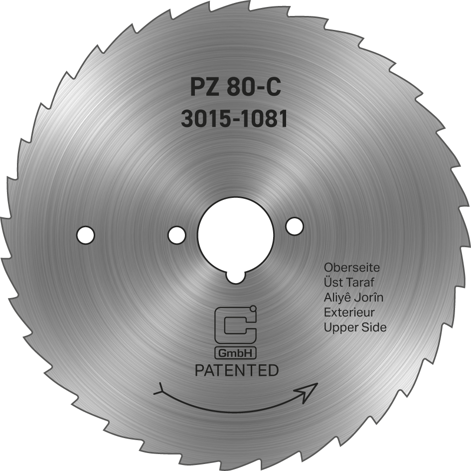 Speciale aanbieding cirkelmes voor döner- / gyrosmessen Ceylan Devran/Heran/Saran Ø 80mm - getand