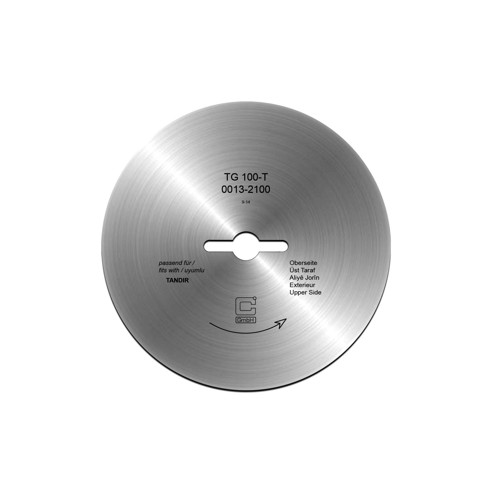 Compatibel cirkelmes Ø 100 mm – Glad, geschikt voor Tandir - Afbeelding 2
