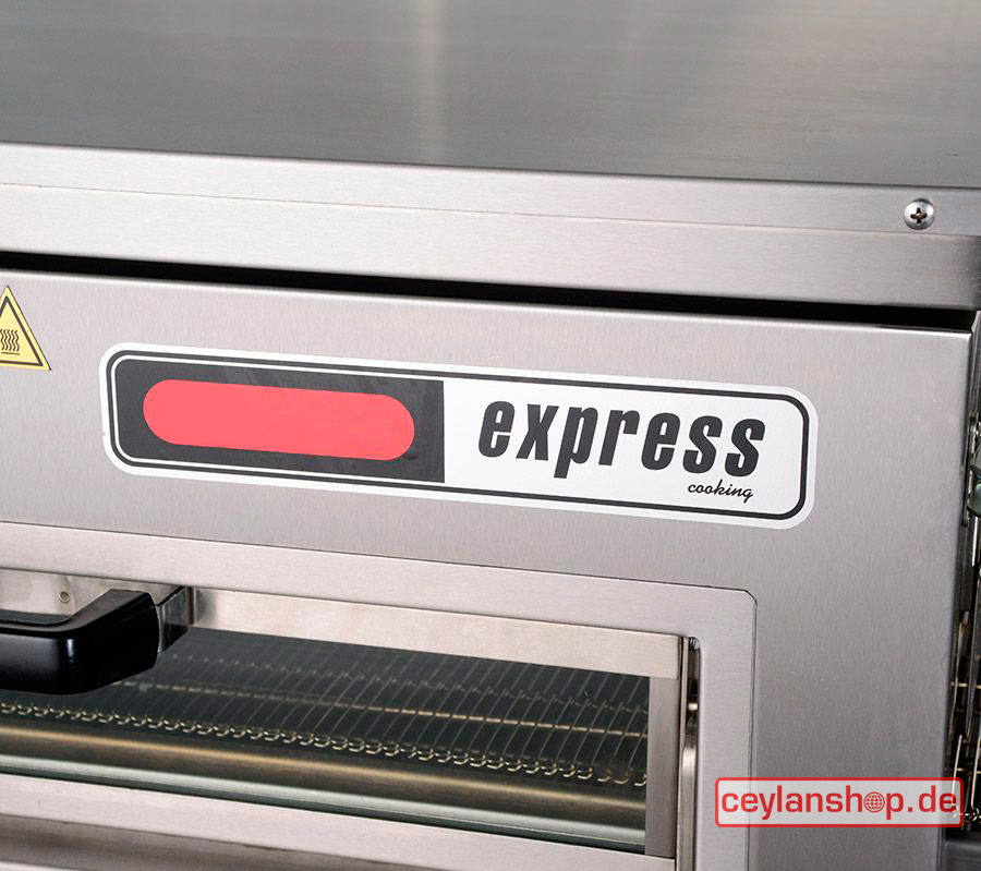 CEYLAN Elektrische doorloopoven / pizza-oven – 10 kW, hetelucht, 400 V, 30 pizza's per uur (Ø 30 cm) - Afbeelding 4