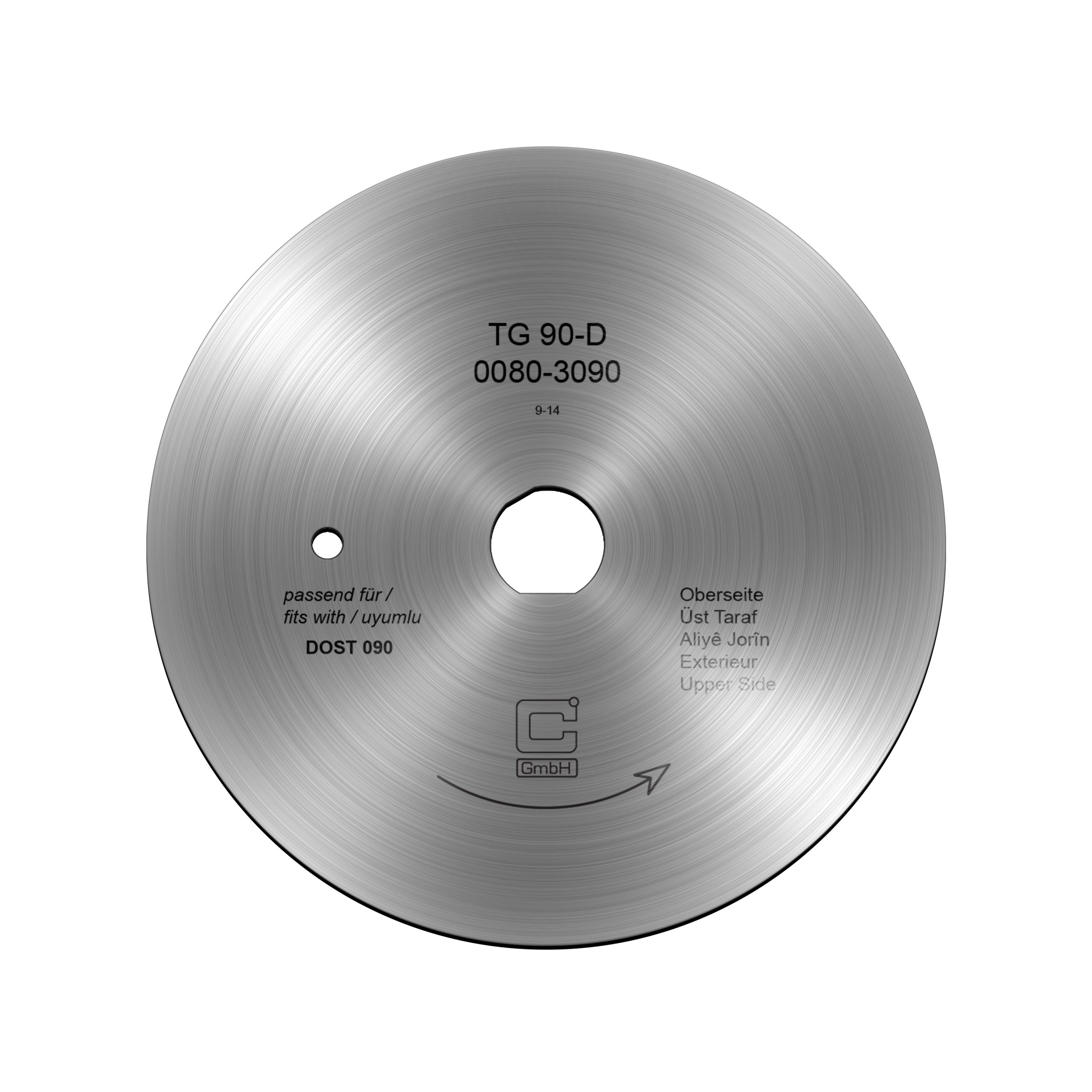 Cirkelmes voor döner- / gyrosmes Dost Ø 90mm - glad - PREMIUM