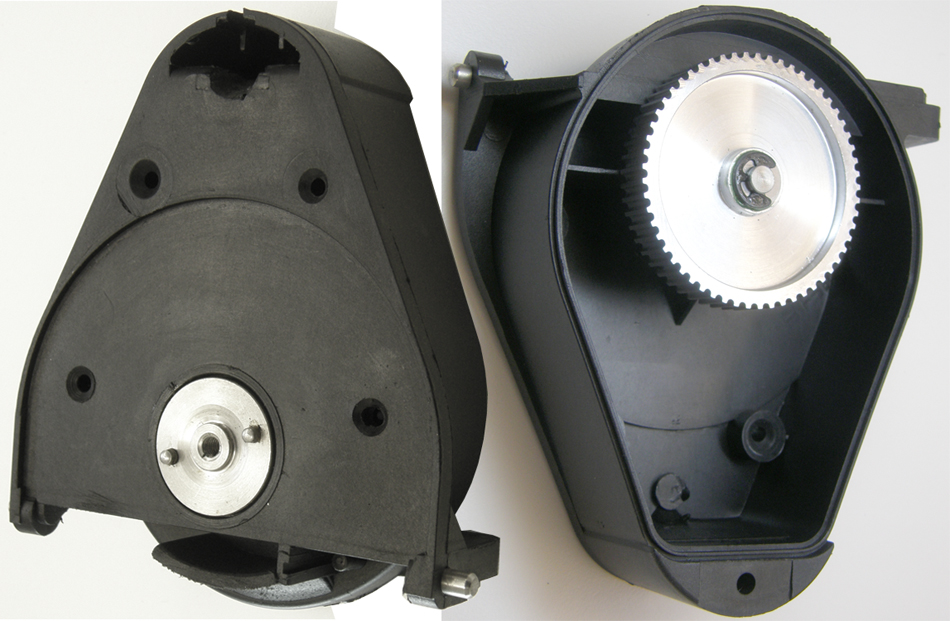 Behuizing voorstuk m. aandrijfwiel groot voor 120 Tandir II