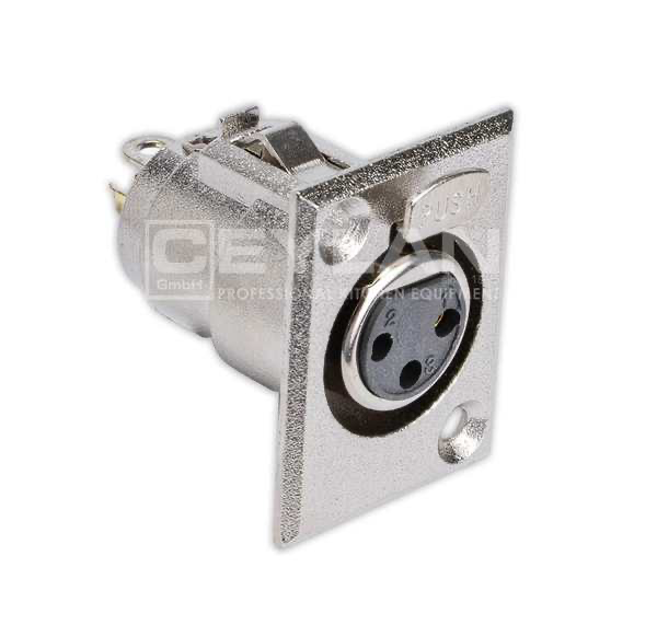 Inbouwbus XLR 3-polig nieuw model voor NG 3 en NG4