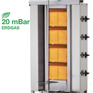 CEYLAN Dönergrill GRD-4 (K-221) – 4 branders – aardgas 20 mbar – motor boven
