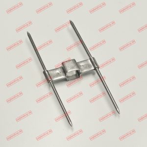 Spiesklem MCM kippengrill middelvork zonder schroef 12x12mm