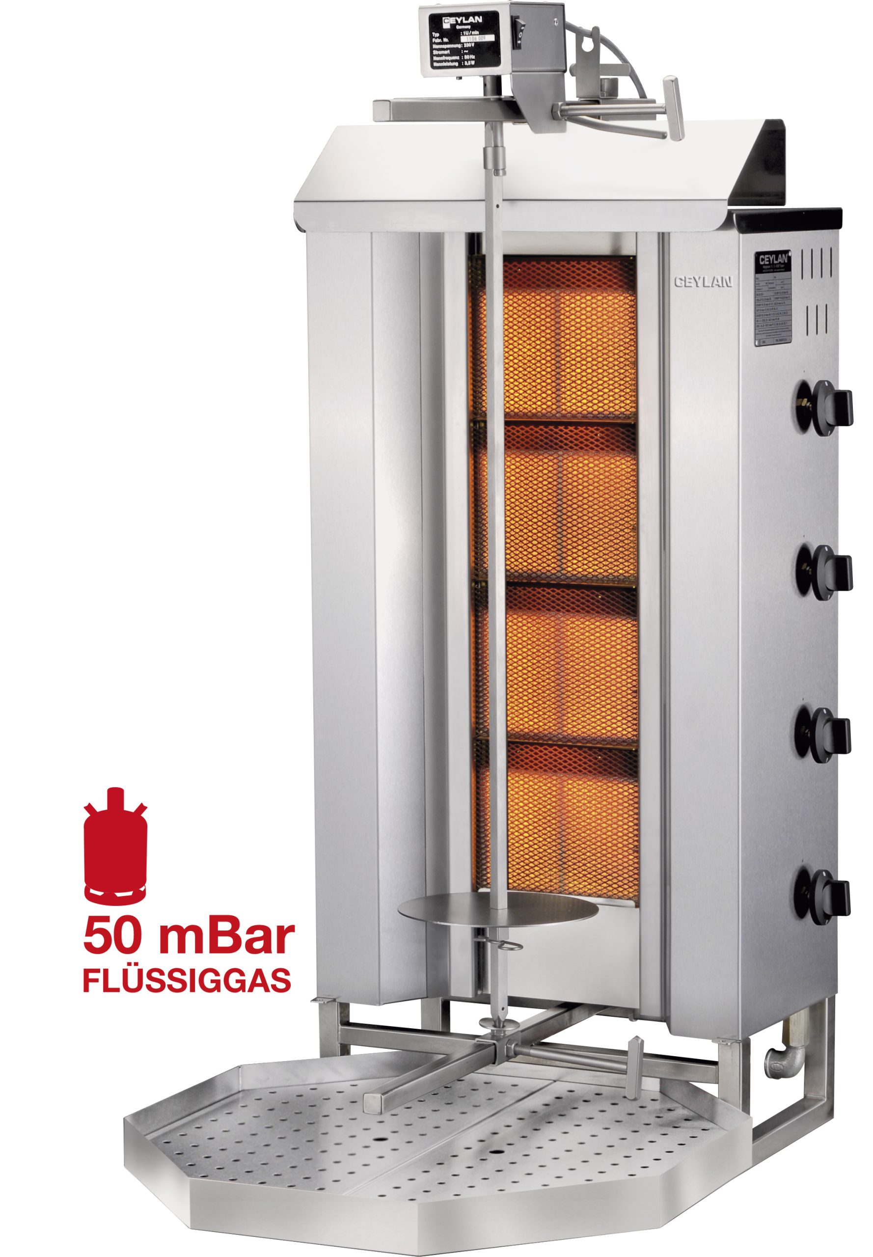 CEYLAN Dönergrill GO-D4 – Propaan 50 mbar