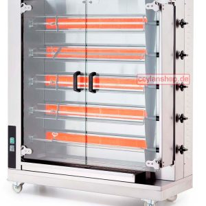 CEYLAN Gas kippengrill met 5 spitten voor 25 kippen -20 mbar- 115 x 47,2 x 134,4 cm