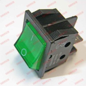 Wipschakelaar inbouwmaat 30x25mm groen 250V