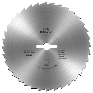 Cirkelmes passend voor Tandir Ø 120mm - gekarteld - PREMIUM
