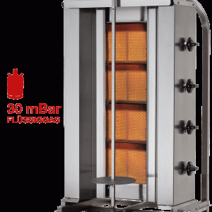 CEYLAN Gyros-/ Dönergrill - K-221-HG - verrijdbaar - "Propaan" 30 mbar