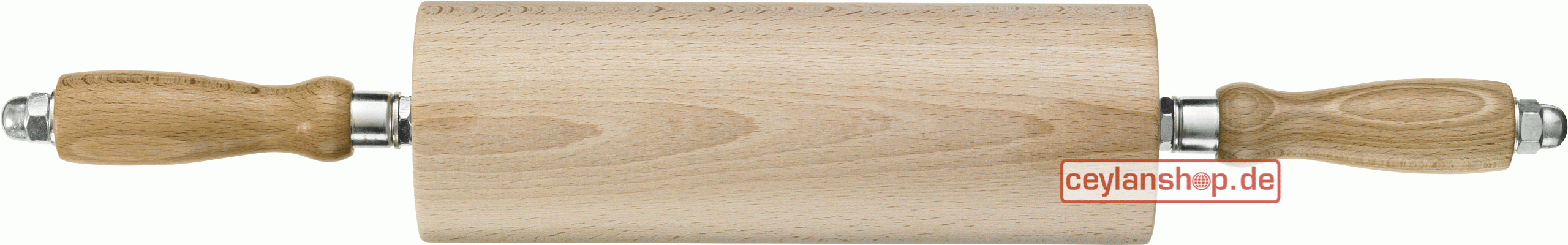 Deegroller hout 30 x 7 cm voor pizza en lahmacun /Gemaakt in Duitsland