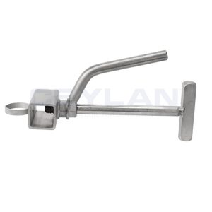 Bovenste schuifmof 2× 2 cm – van roestvrij staal, passend voor KLG dönergrills