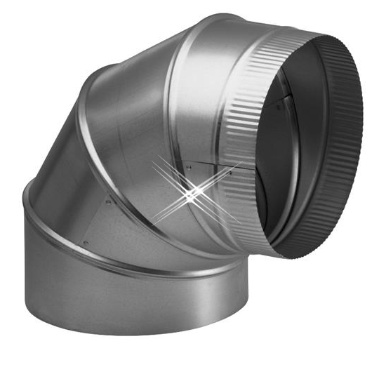 Aluminium bocht 90 graden 600 mm