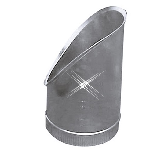 Aluminium zadelstuk 45 graden 180 mm