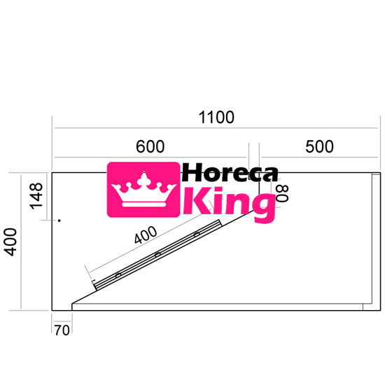 Doosmodel afzuigkap 2000x1100x400 mm - Afbeelding 5
