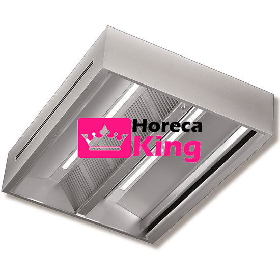 Inductie eilandmodel afzuigkap 3500x2000x500 mm - Afbeelding 2