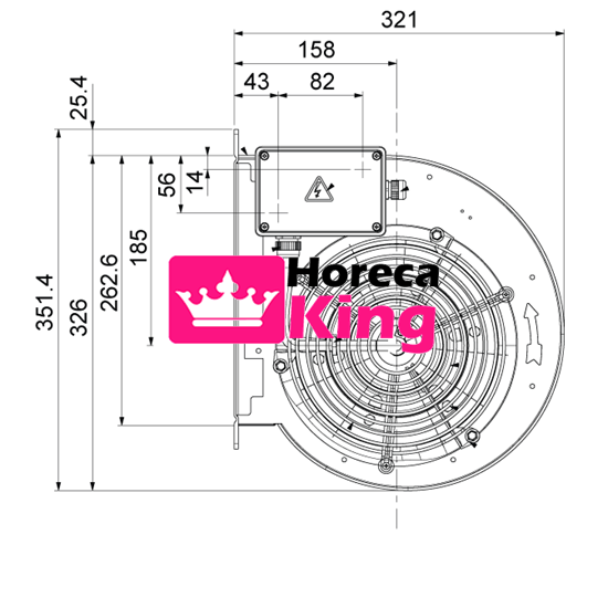 Afzuigkap afzuigmotor 2500 m3/h - Afbeelding 3