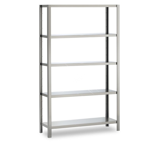 Roestvrijstalen rek 5 hoog 1700x400x2000 mm