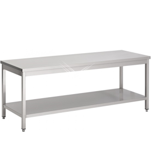 Rvs woktafel met bodemschap 1000x600x600 mm