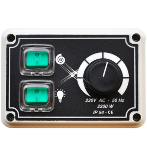 Snelheidsregelaar 10.0 ampère met verlichting schakelaar