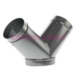 Y-STUK GALVA 45 GRADEN 100 MM