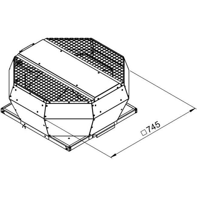 Ruck dakventilator verticaal met EC motor, werkschakelaar en constante drukregeling 2750m³/h – DVA 355 ECCP 31 - Afbeelding 2