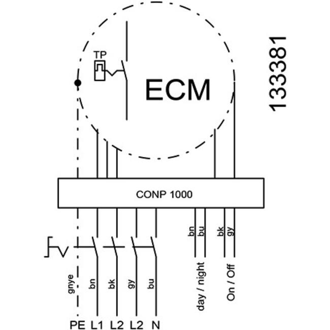 Ruck dakventilator verticaal met EC motor, werkschakelaar en constante drukregeling 5550m³/h – DVA 450 ECCP 31 - Afbeelding 3