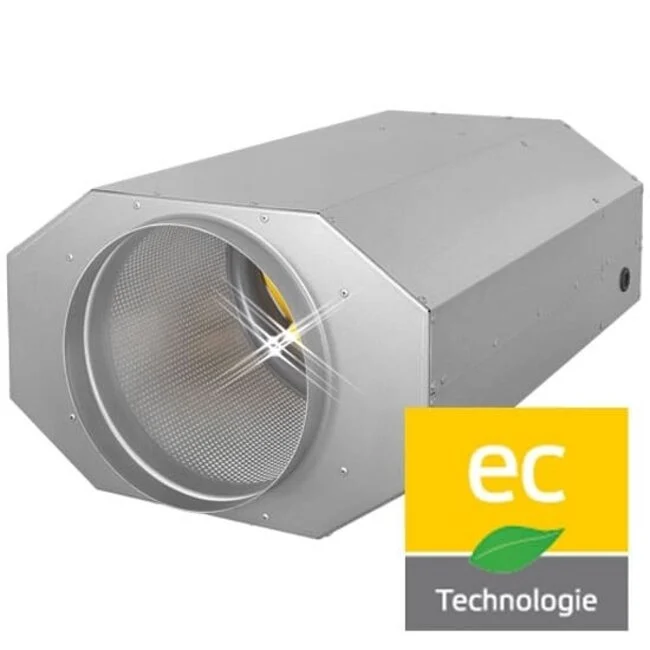 Ruck geïsoleerde buisventilator met EC-motor 830 m³/h – EMI 160 EC O 01