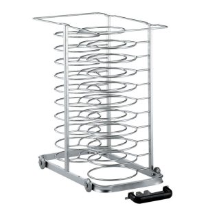 Removable loader with wheels, for 30 plates (ø 300mm), oven 10x GN 1/1 (space 65 mm)