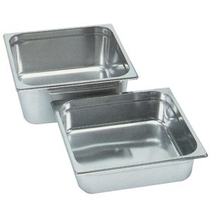 Stainless steel gastronorm container h. 100mm cap. 9,1l.