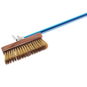 Brass brush, anodized aluminum adjustable head for oven