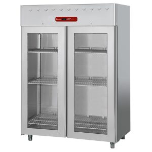 Ventilated freezer 1400 liters, 2 glass doors GN 2/1