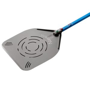 Perforated Neapolitan aluminum pizza shovel 320 mm