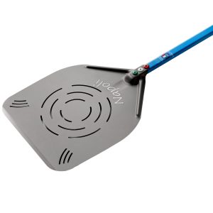 Perforated Neapolitan aluminum pizza shovel 370 mm
