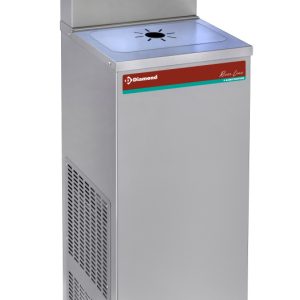 Pedal-operated water cooler, stainless steel, 150 litres/hour