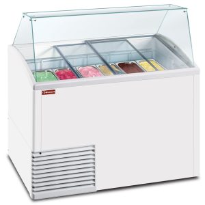 Ice cream display case, 10 trays (5 Lt)
